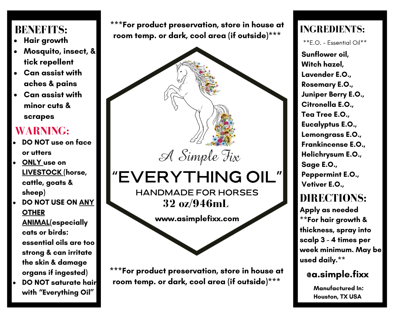 "Everything Oil" for Horses